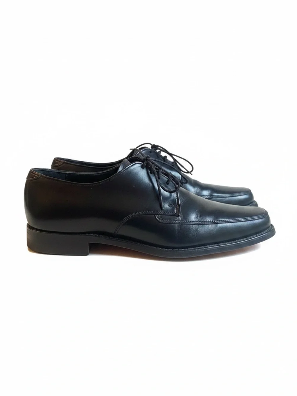 Stuart McGuire Vintage Men's  Derby Black Leather Lace-Up Dress Shoes Size 9.5